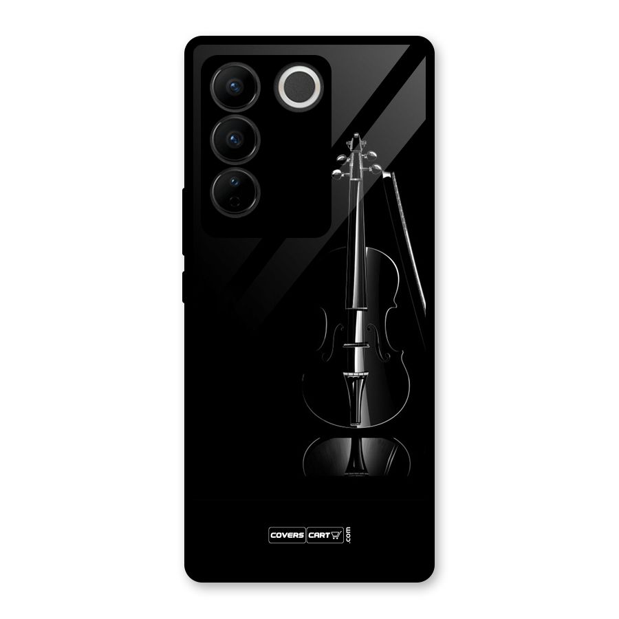 Elegant Violin Glass Back Case for Vivo V27