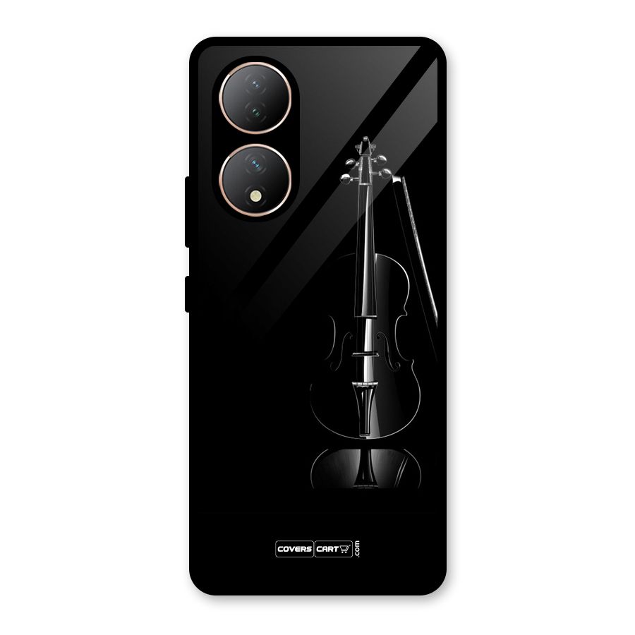 Elegant Violin Glass Back Case for Vivo Y100A