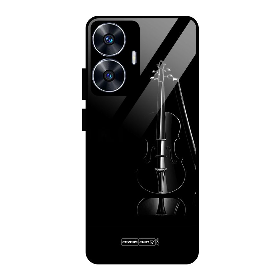 Elegant Violin Glass Back Case for realme C55