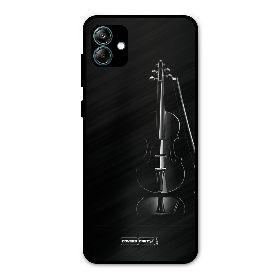 Elegant Violin Metal Back Case for Galaxy A04