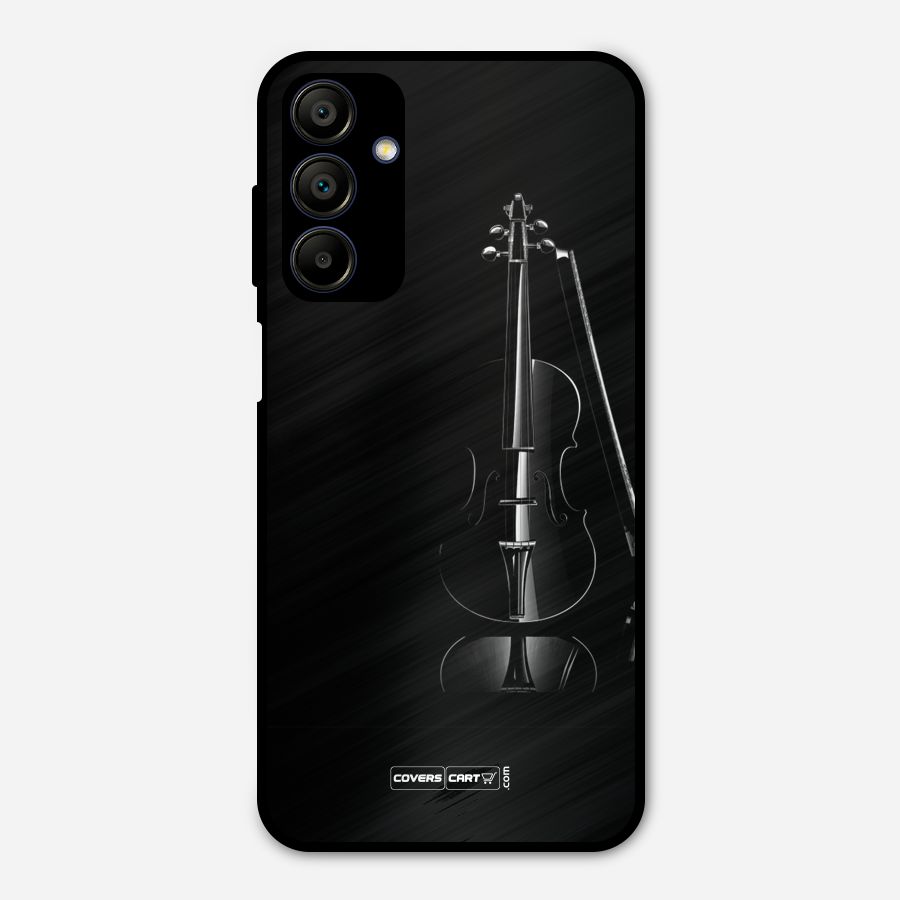 Elegant Violin Metal Back Case for Galaxy A15 5G