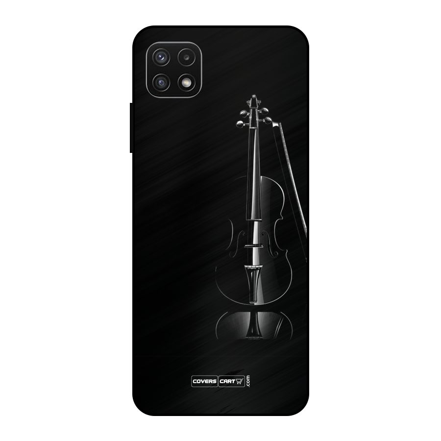 Elegant Violin Metal Back Case for Galaxy A22 5G