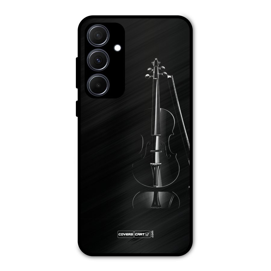 Elegant Violin Metal Back Case for Galaxy A35