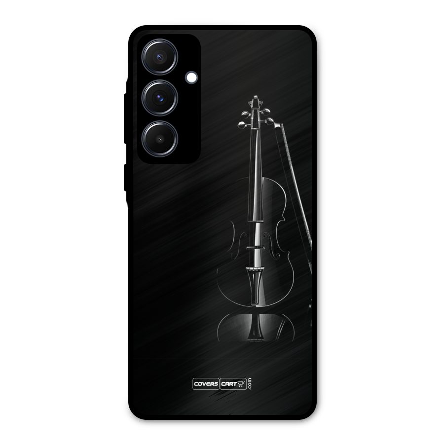 Elegant Violin Metal Back Case for Galaxy A55