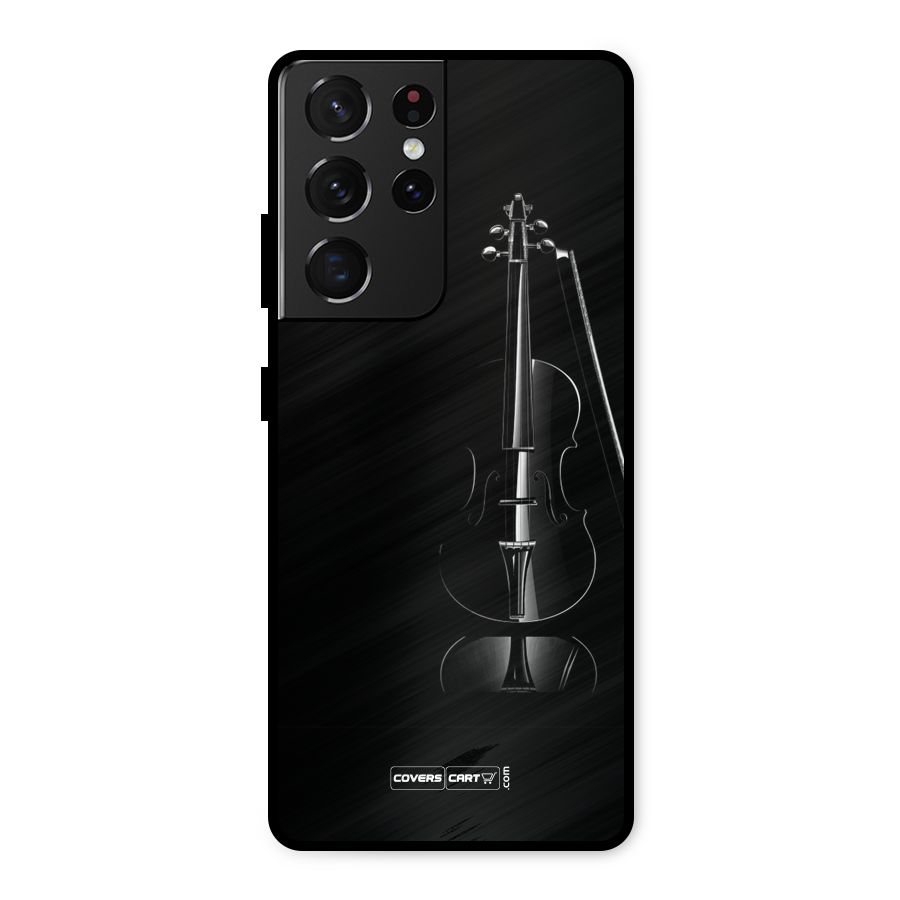 Elegant Violin Metal Back Case for Galaxy S21 Ultra 5G