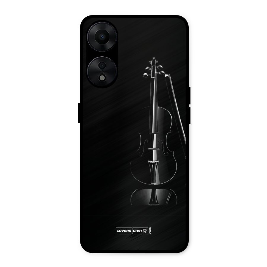Elegant Violin Metal Back Case for Oppo A78 5G