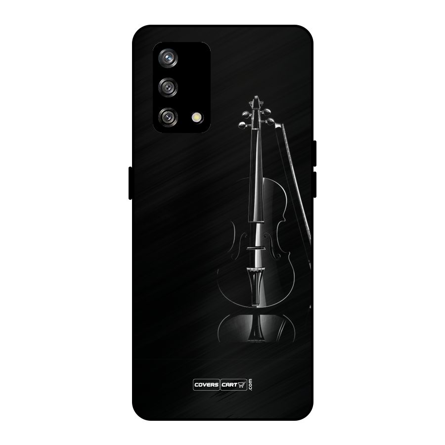 Elegant Violin Metal Back Case for Oppo F19