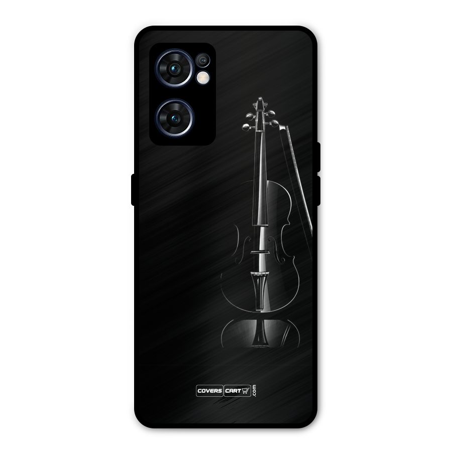Elegant Violin Metal Back Case for Oppo Reno7 5G