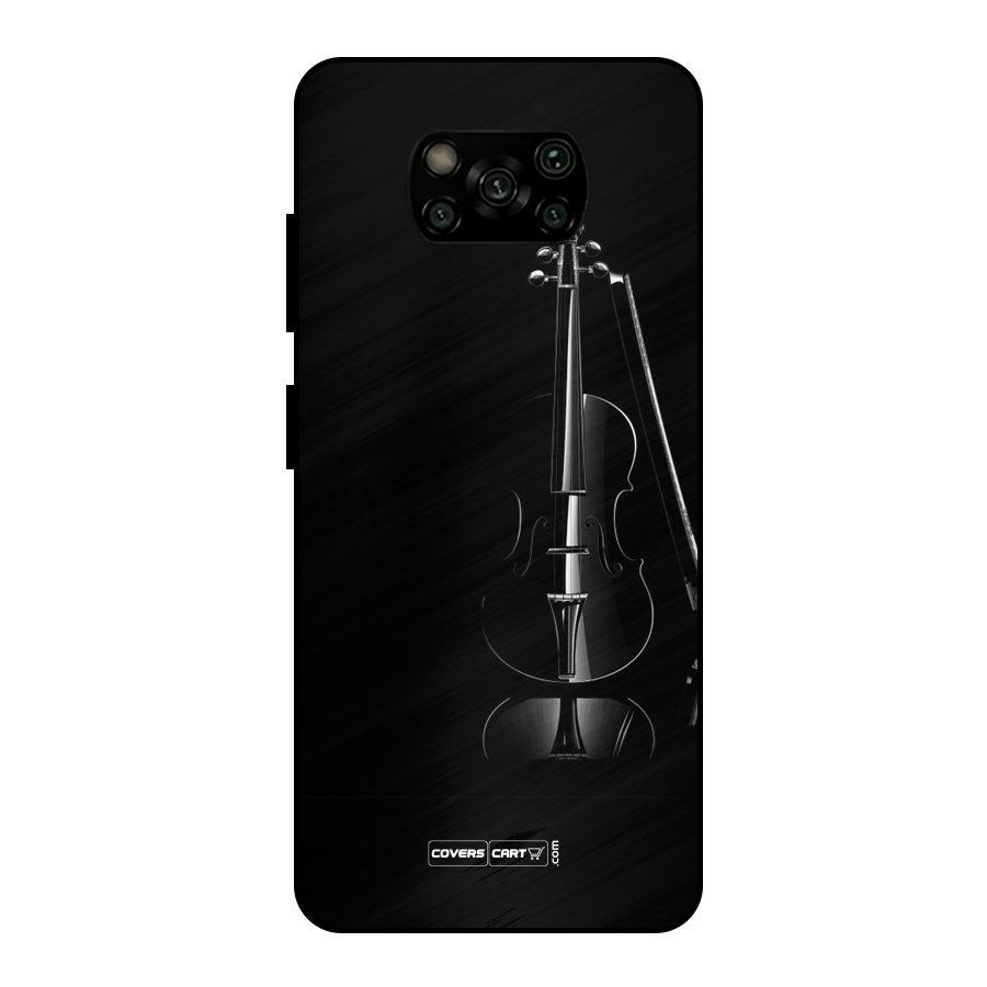 Elegant Violin Metal Back Case for Poco X3