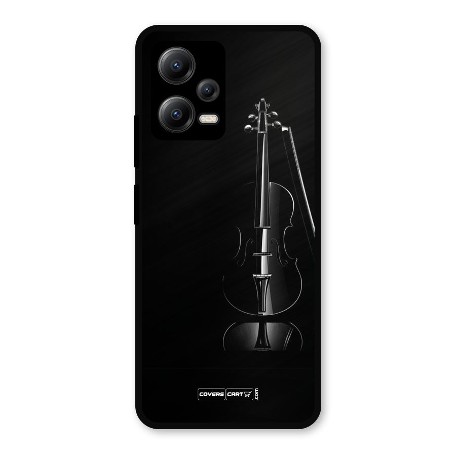 Elegant Violin Metal Back Case for Redmi Note 12 5G