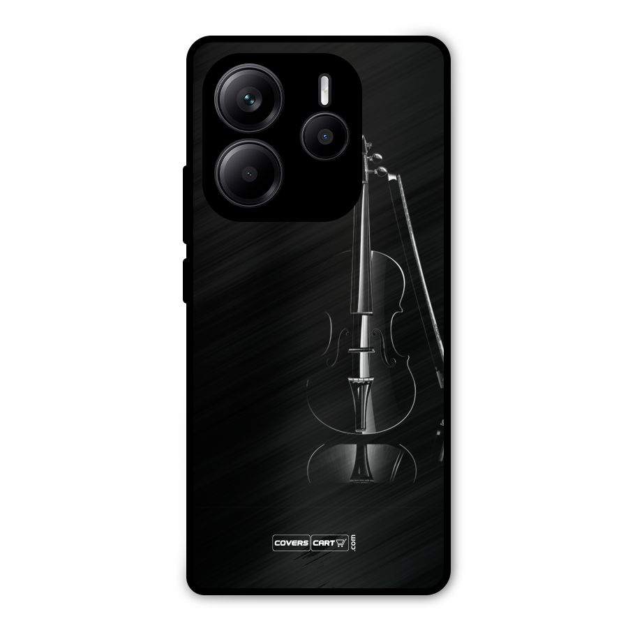 Elegant Violin Metal Back Case for Redmi Note 14 5G