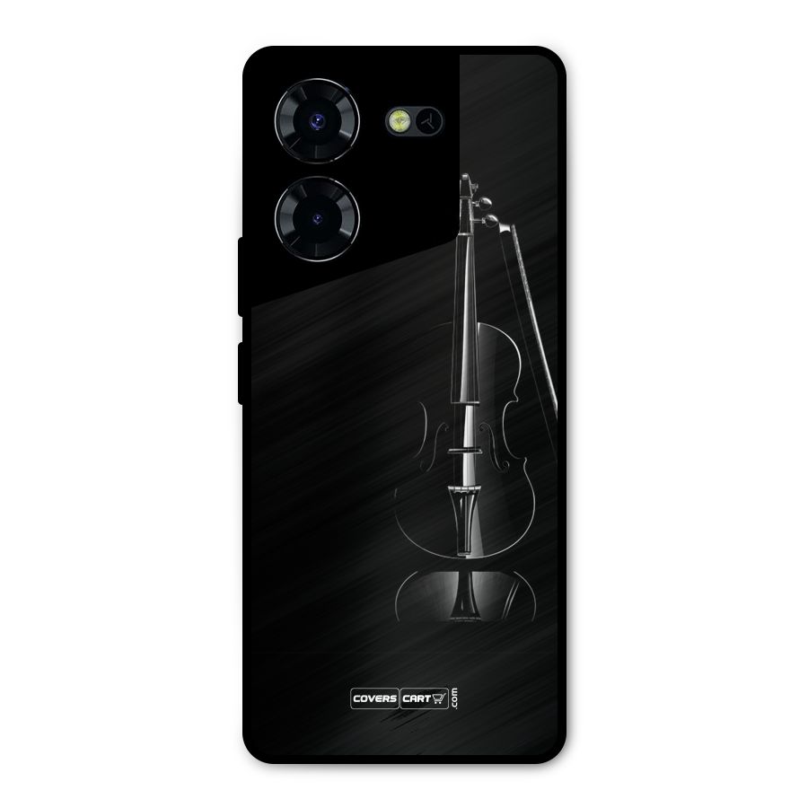 Elegant Violin Metal Back Case for Tecno Pova 5 Pro 5G