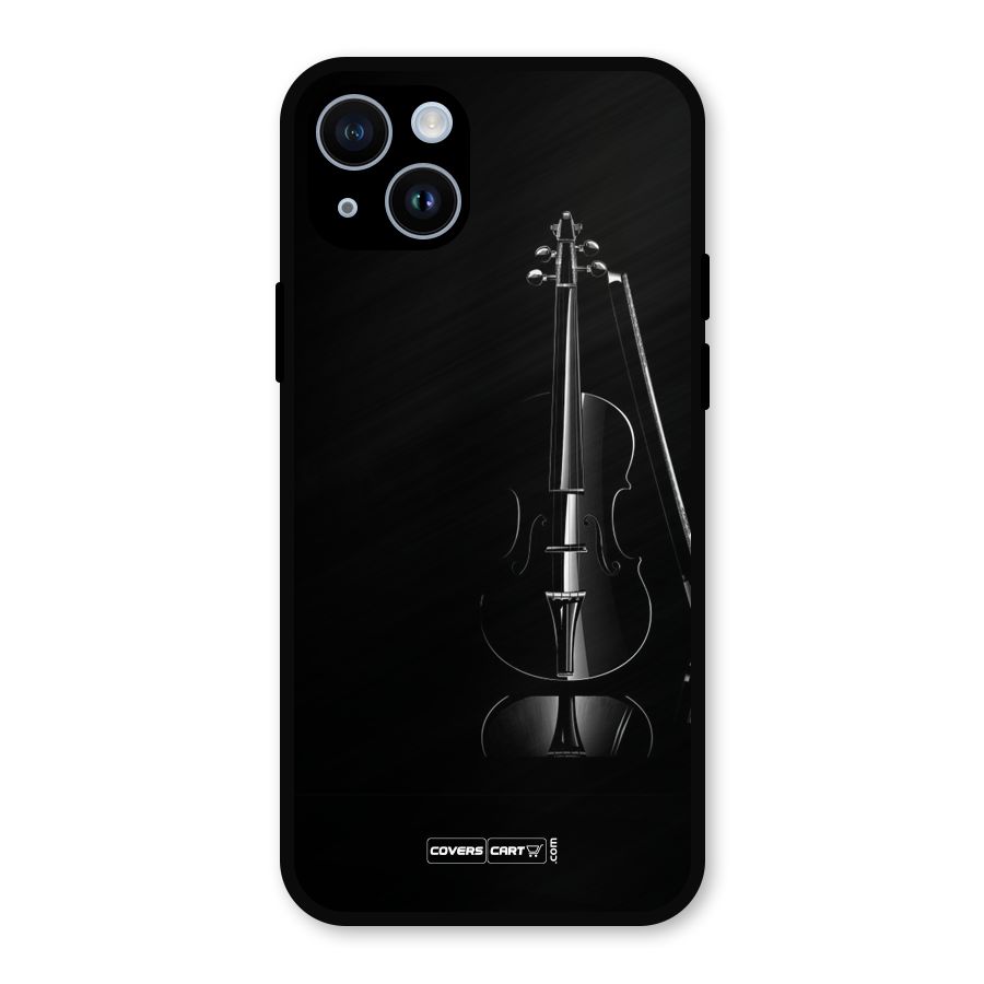 Elegant Violin Metal Back Case for iPhone 14