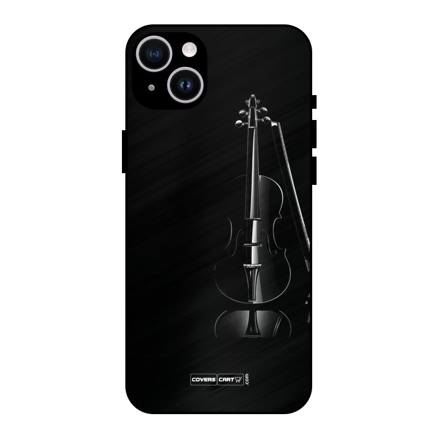 Elegant Violin Metal Back Case for iPhone 14 Plus