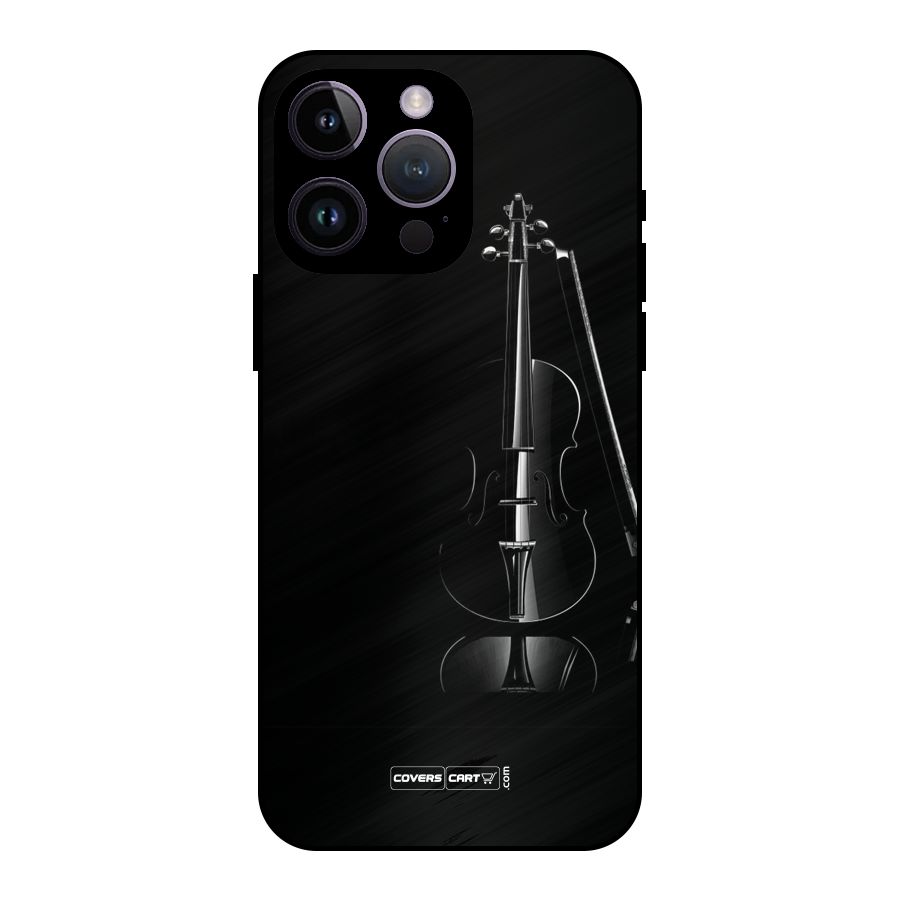 Elegant Violin Metal Back Case for iPhone 14 Pro Max