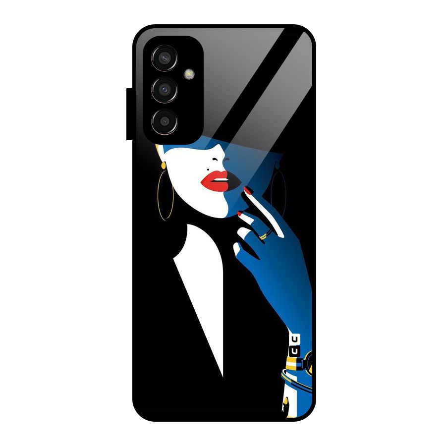 Elegant Woman Glass Back Case for Galaxy F13