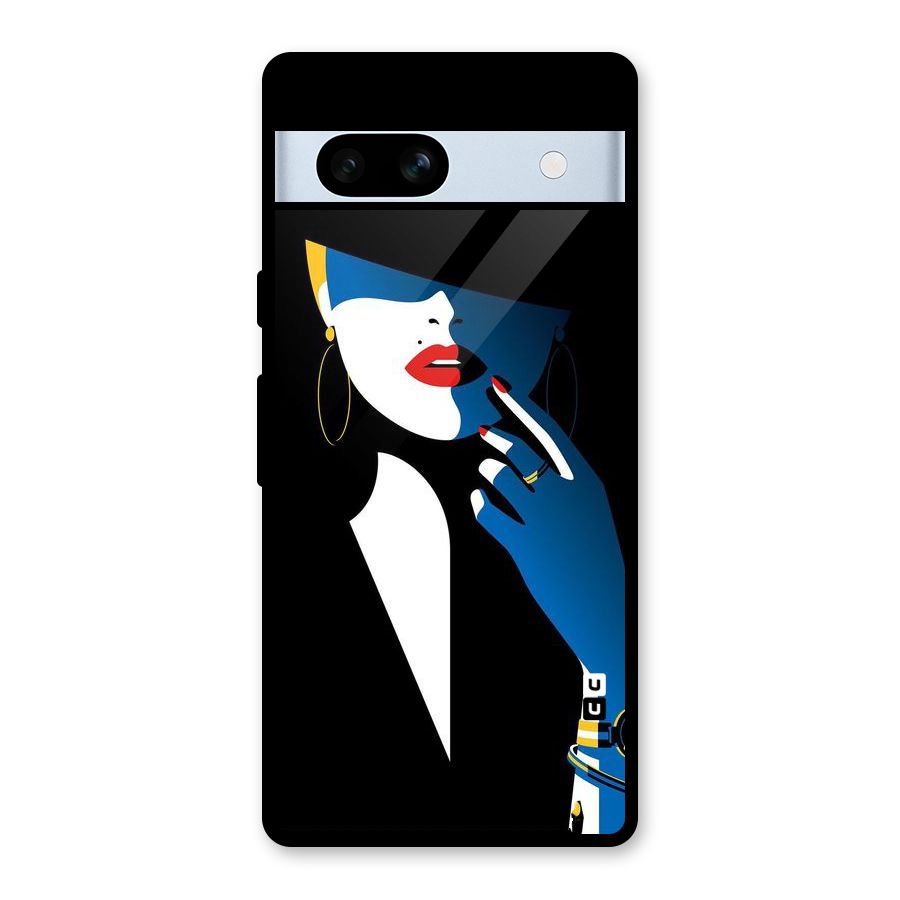 Elegant Woman Glass Back Case for Google Pixel 7a