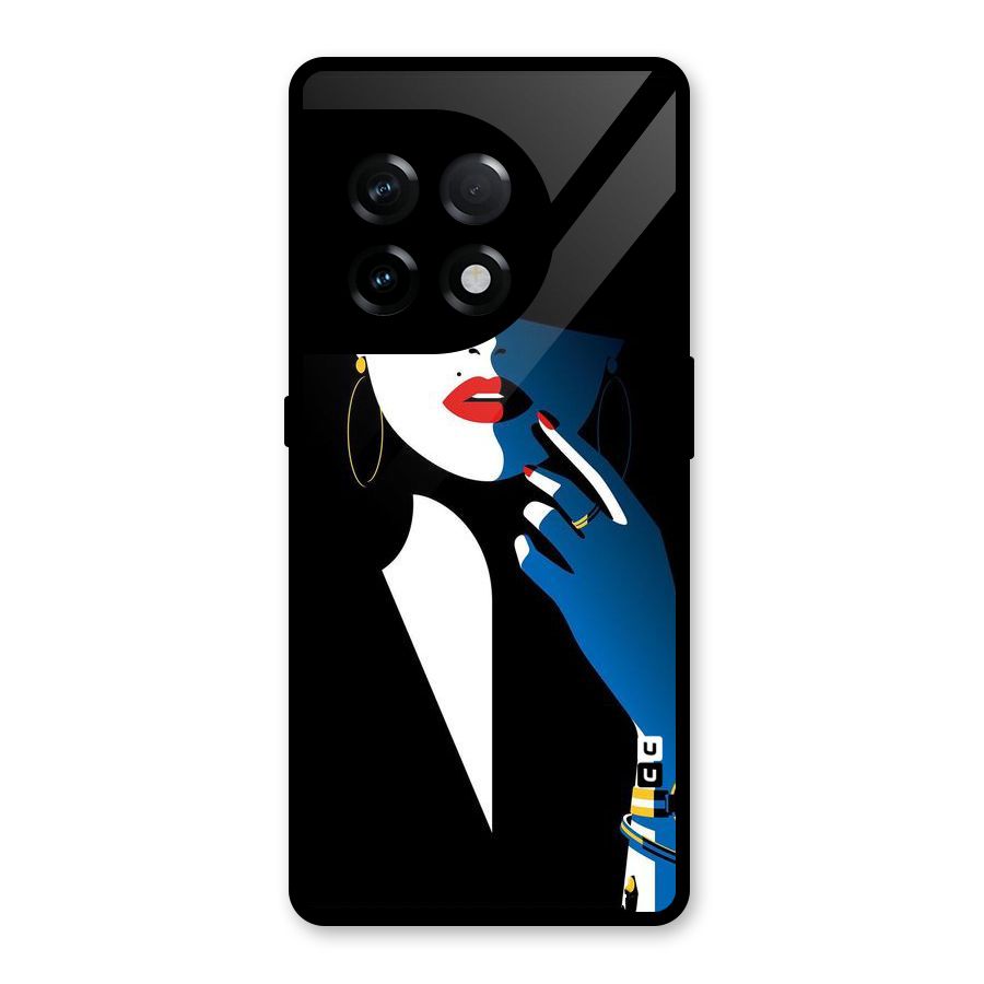 Elegant Woman Glass Back Case for OnePlus 11R