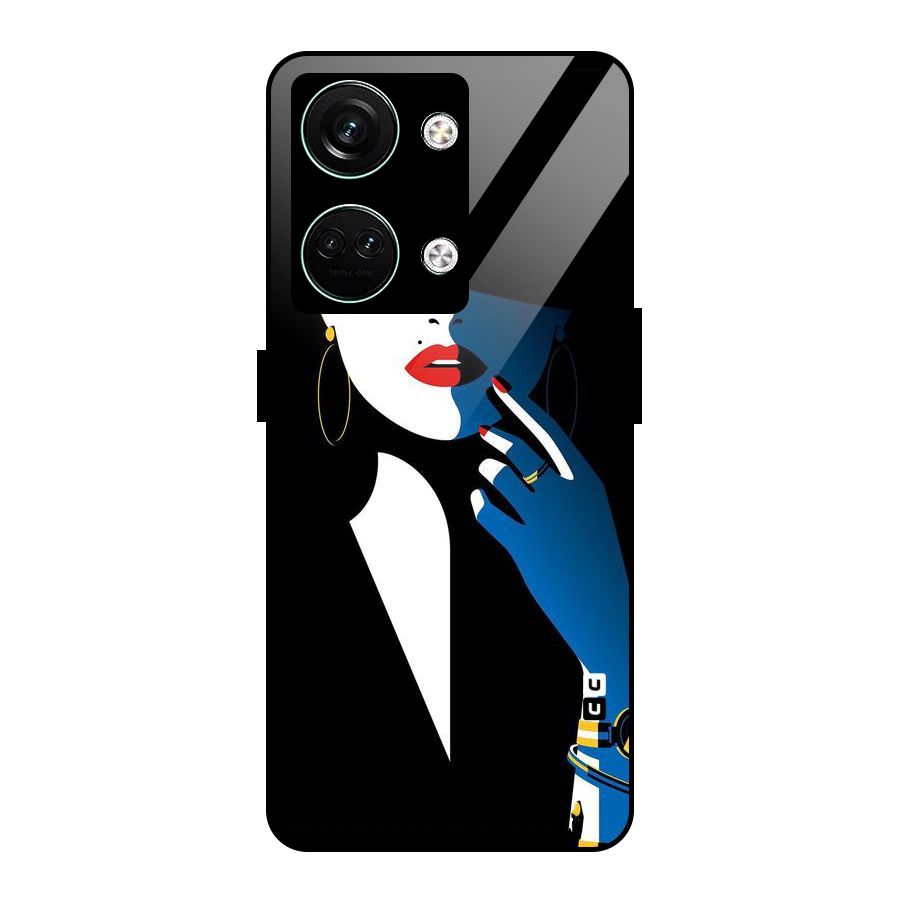 Elegant Woman Glass Back Case for Oneplus Nord 3