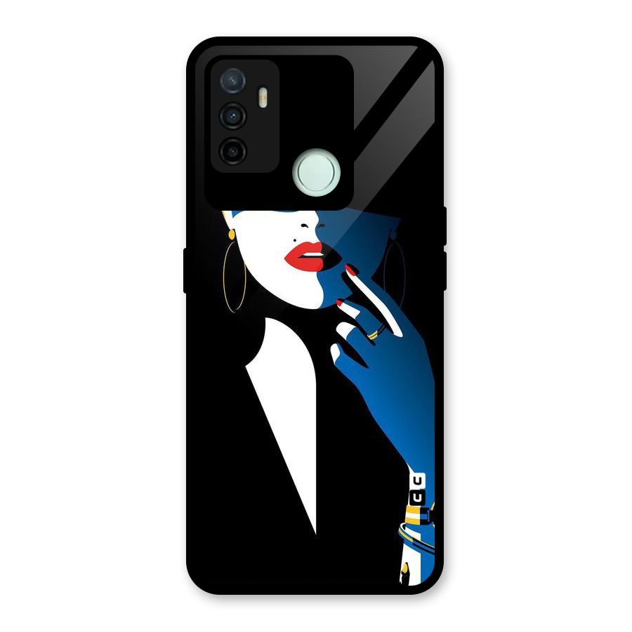 Elegant Woman Glass Back Case for Oppo A53