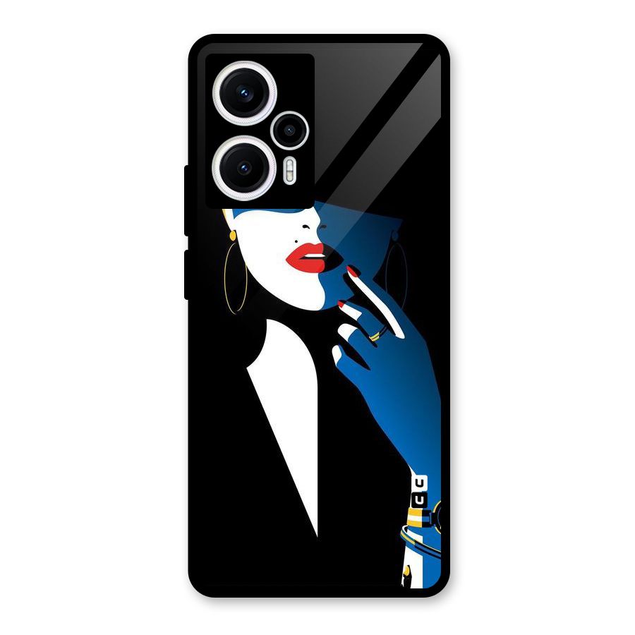 Elegant Woman Glass Back Case for Poco F5