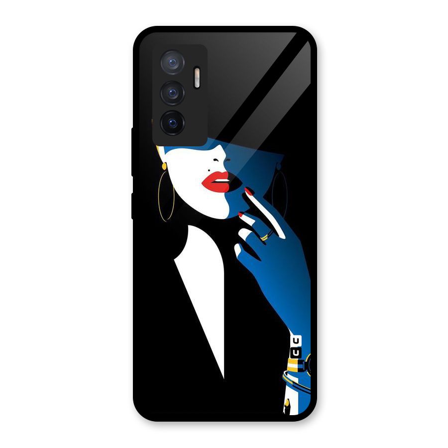 Elegant Woman Glass Back Case for Vivo V23e
