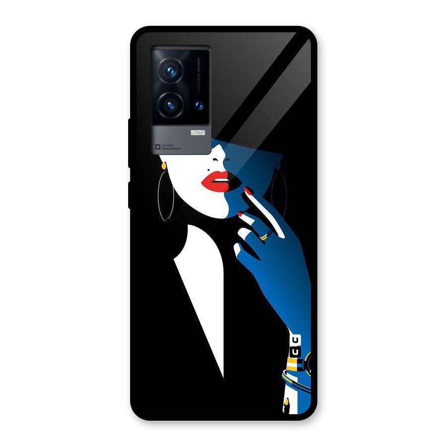 Elegant Woman Glass Back Case for iQOO 9 5G