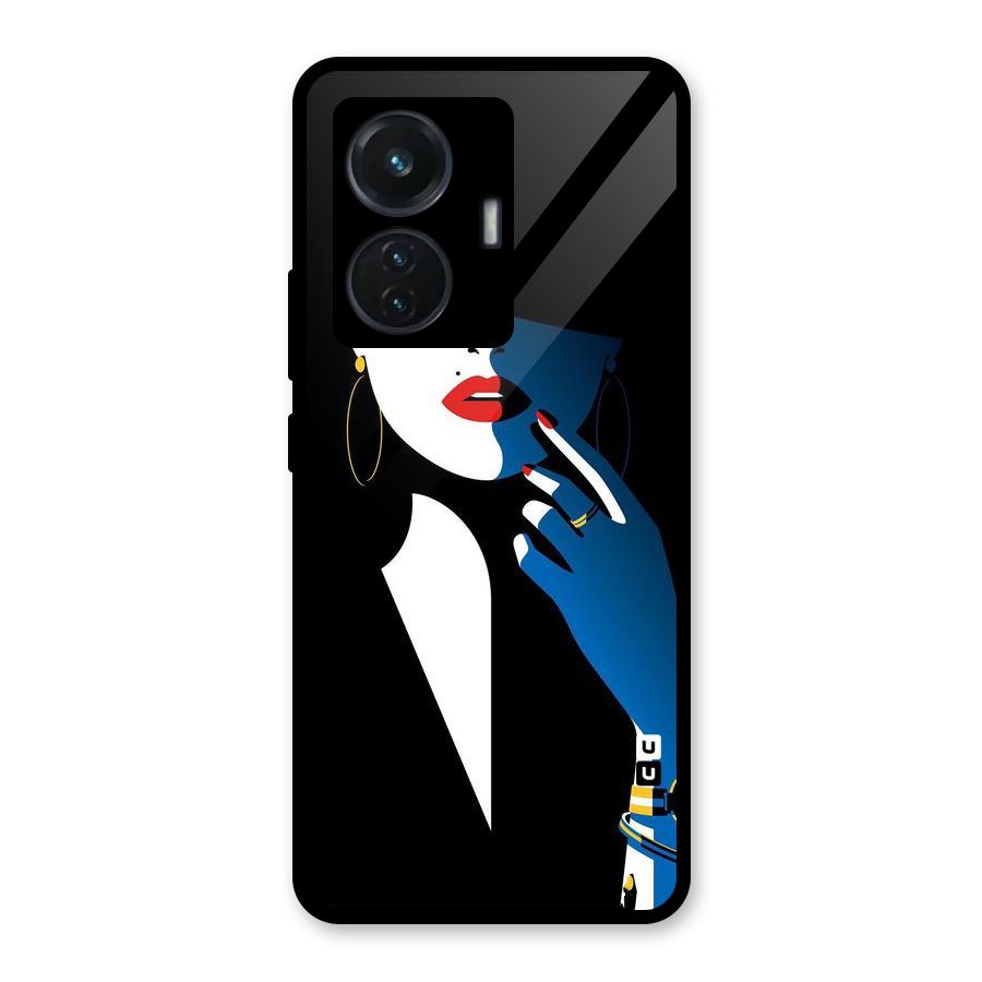 Elegant Woman Glass Back Case for iQOO Z6 44W