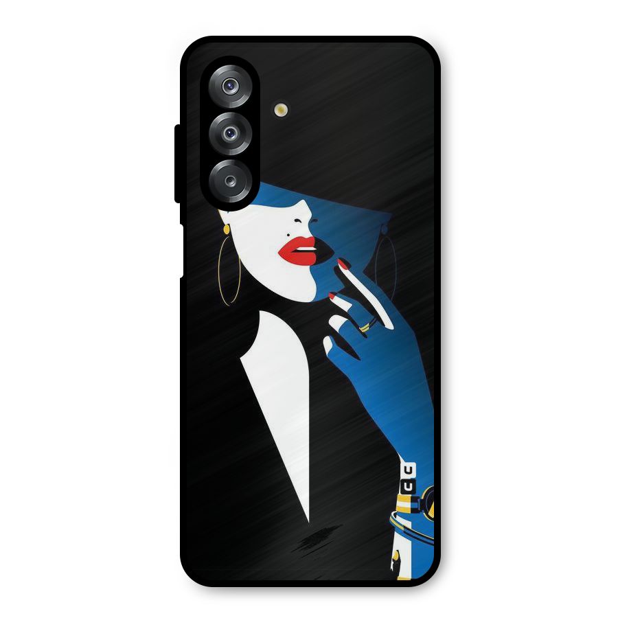 Elegant Woman Metal Back Case for Galaxy A26