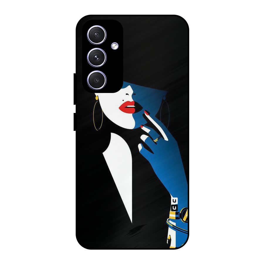 Elegant Woman Metal Back Case for Galaxy A54