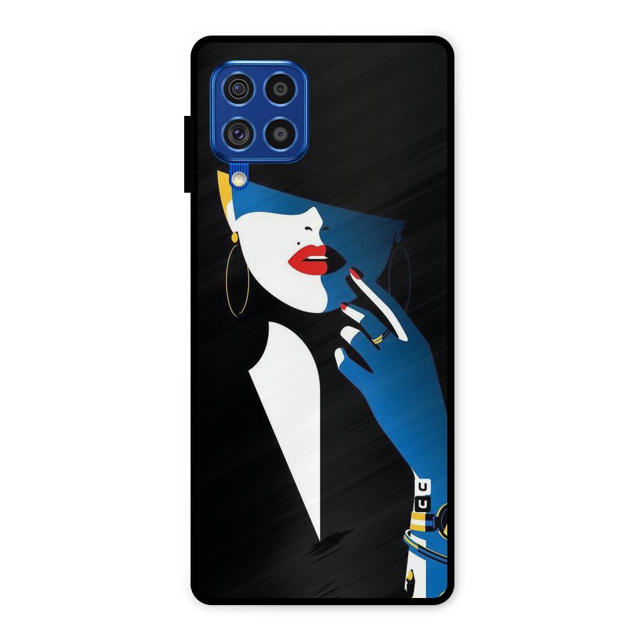 Elegant Woman Metal Back Case for Galaxy F62