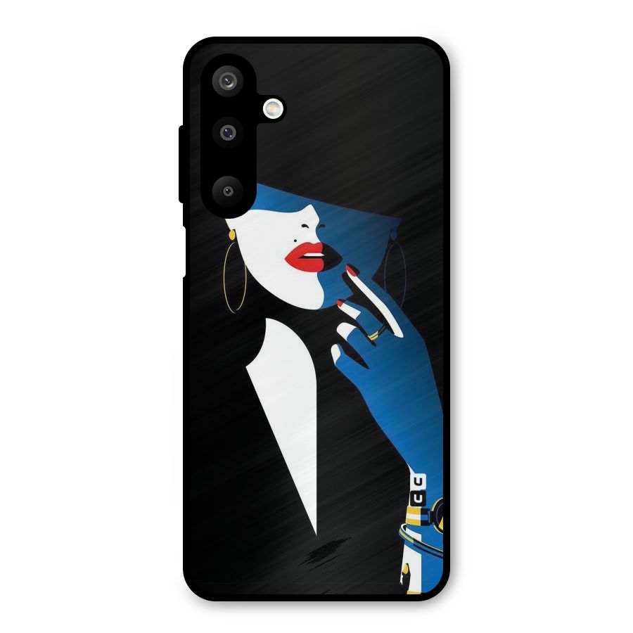 Elegant Woman Metal Back Case for Galaxy M16