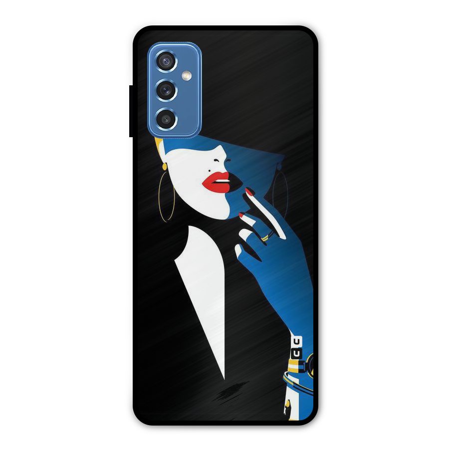 Elegant Woman Metal Back Case for Galaxy M52 5G