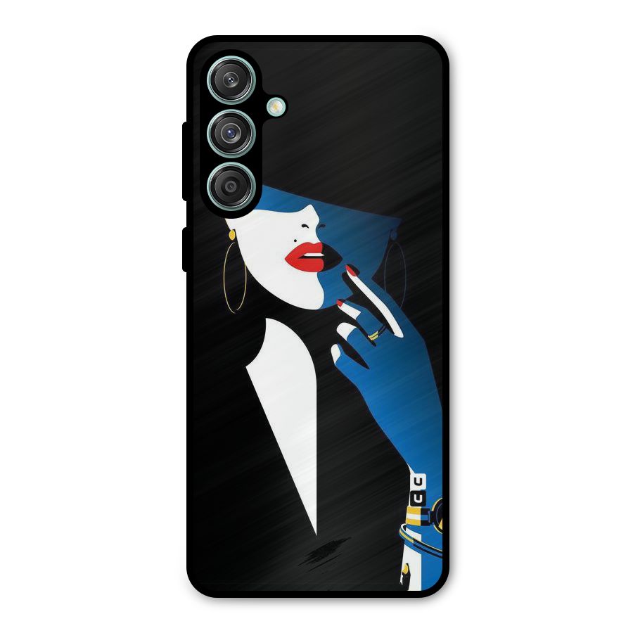 Elegant Woman Metal Back Case for Galaxy M55 5G