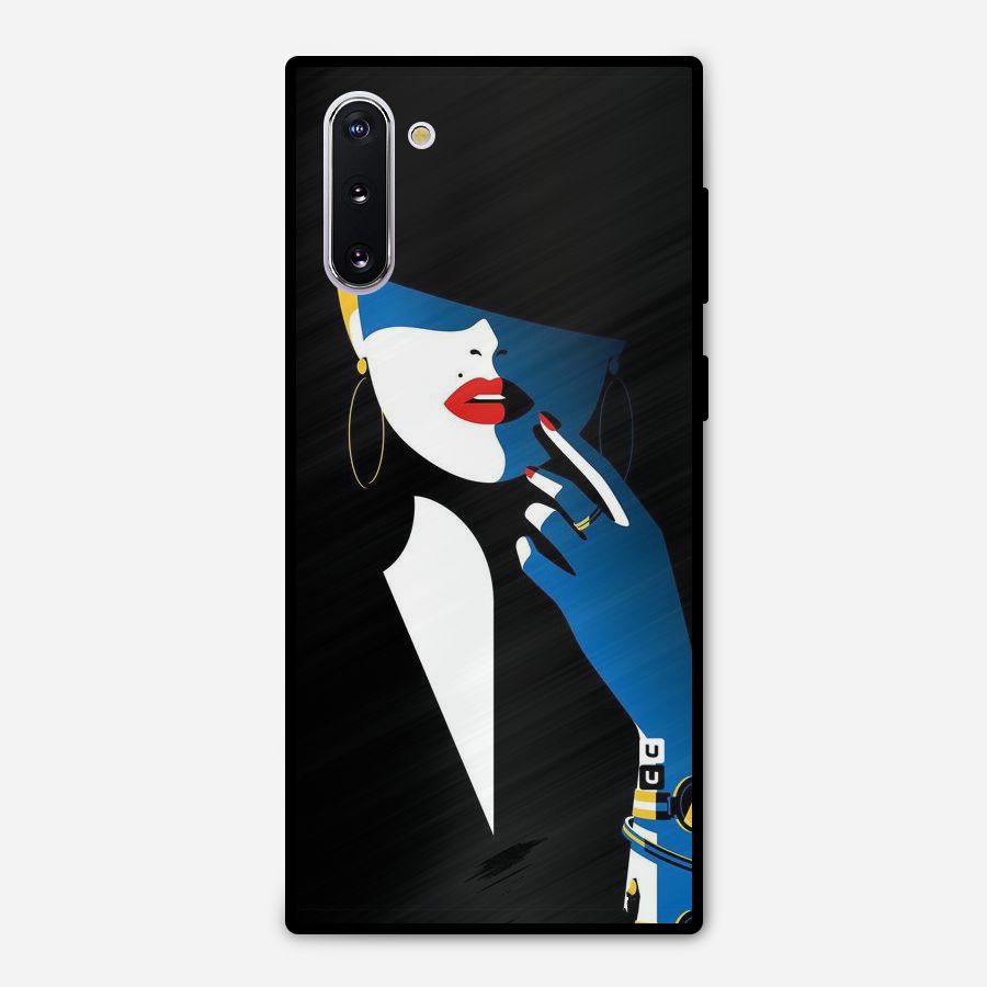 Elegant Woman Metal Back Case for Galaxy Note 10