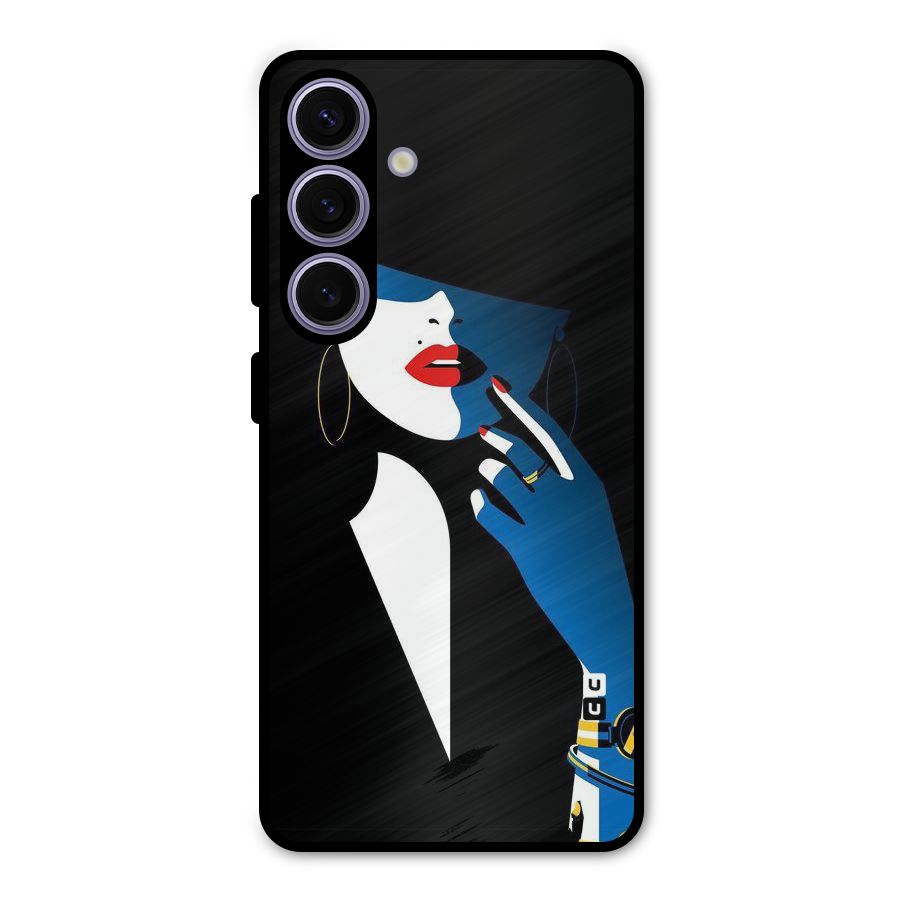 Elegant Woman Metal Back Case for Galaxy S24