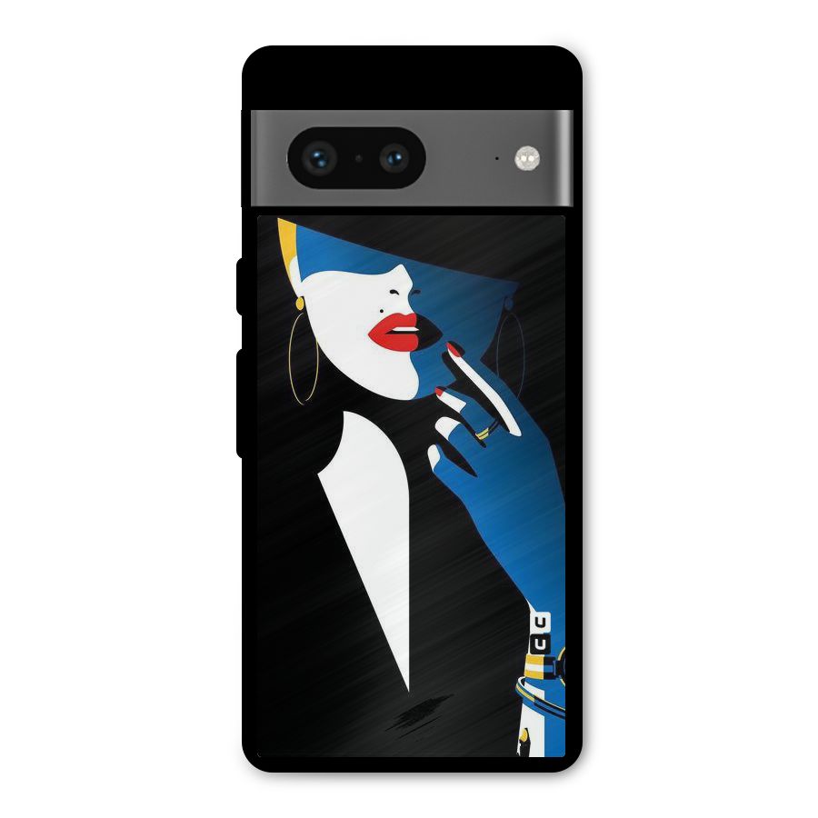 Elegant Woman Metal Back Case for Google Pixel 7