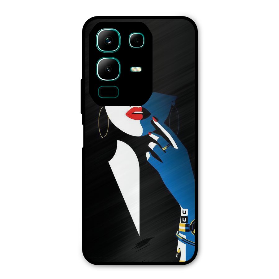 Elegant Woman Metal Back Case for Infinix Note 50x