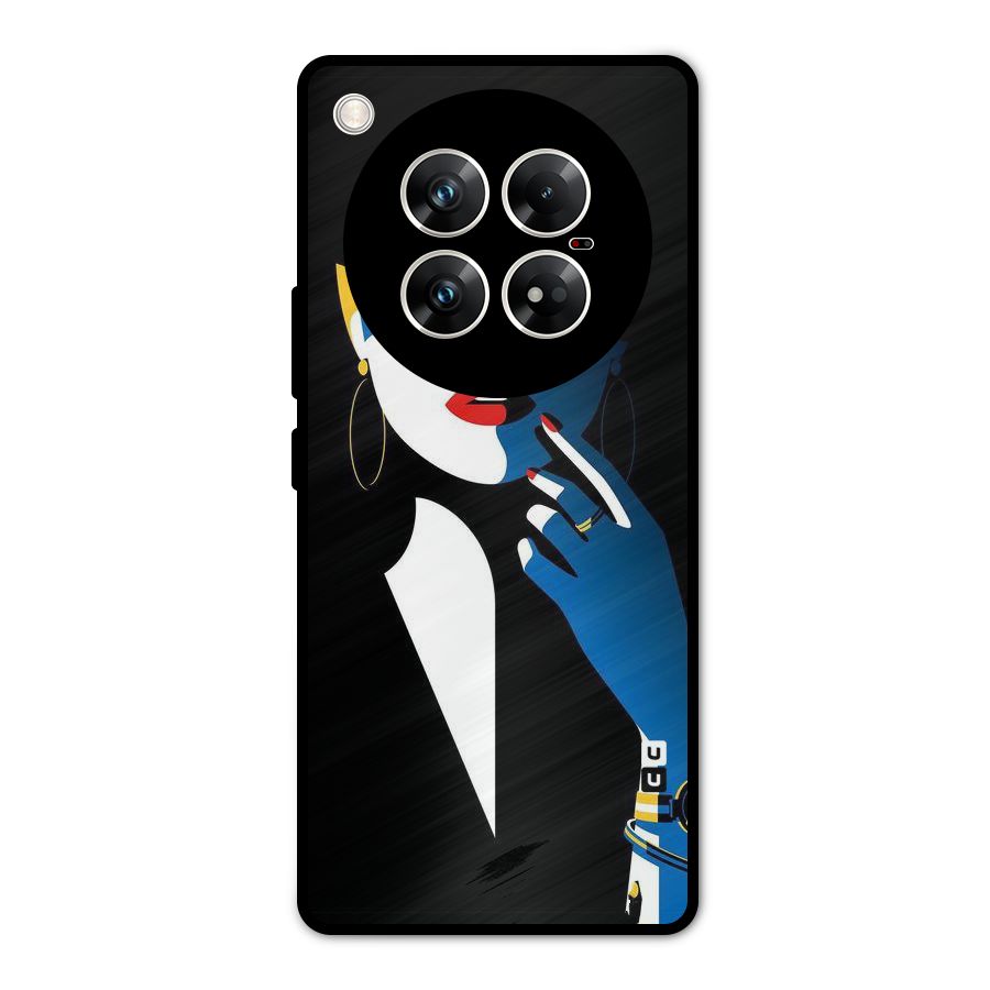 Elegant Woman Metal Back Case for Infinix Zero 40 5G