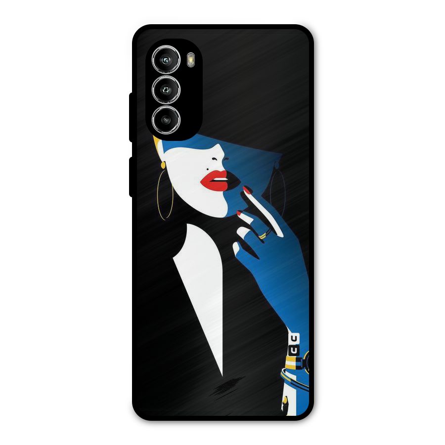 Elegant Woman Metal Back Case for Moto G52