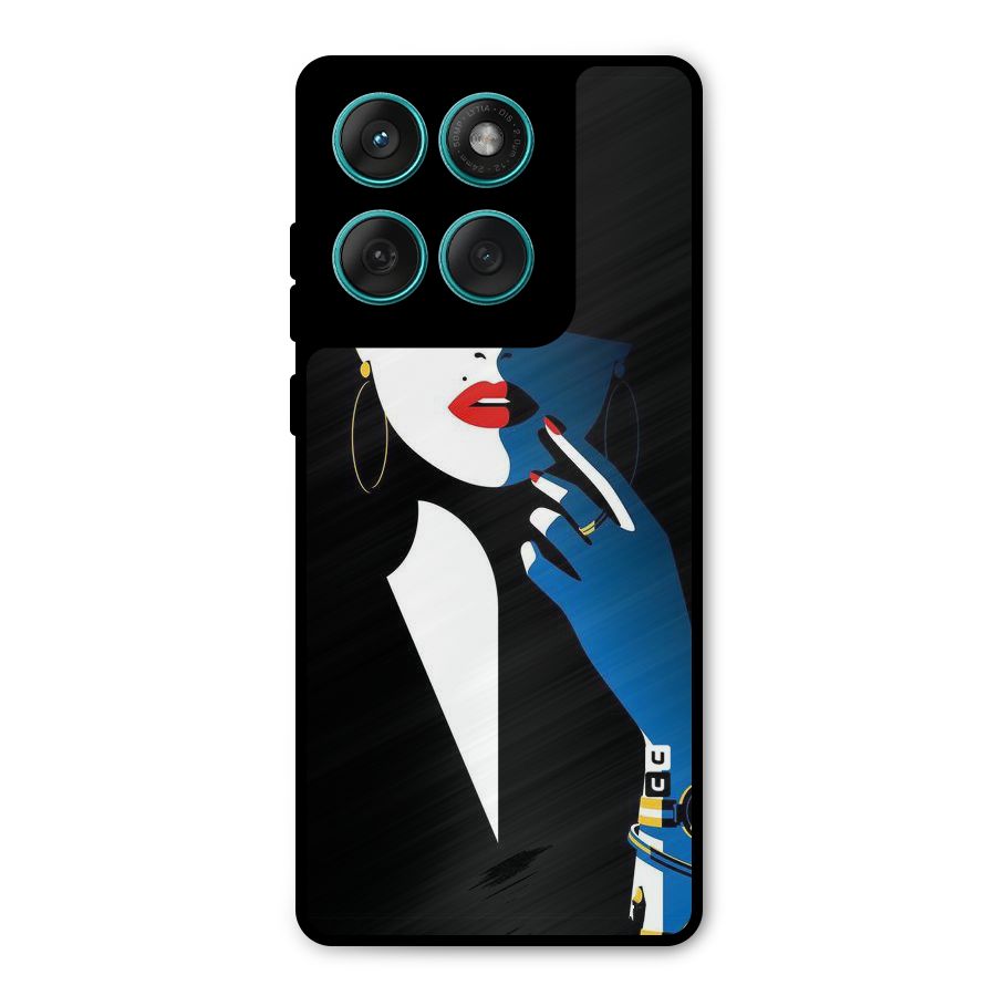 Elegant Woman Metal Back Case for Motorola Edge 60