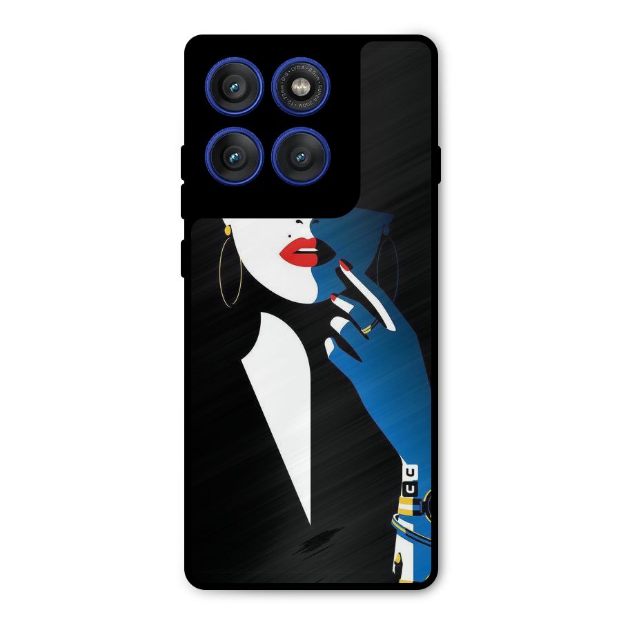 Elegant Woman Metal Back Case for Motorola Edge 60 Pro