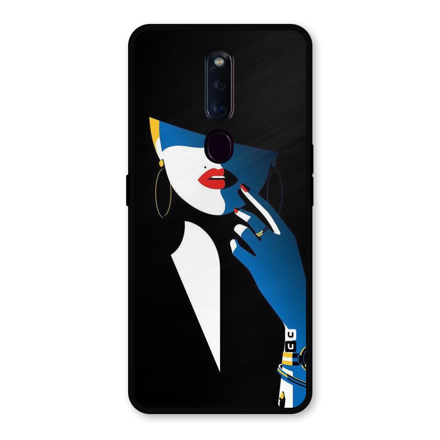 Elegant Woman Metal Back Case for Oppo F11 Pro