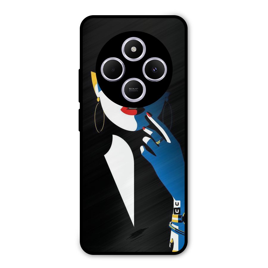 Elegant Woman Metal Back Case for Poco C75 5G