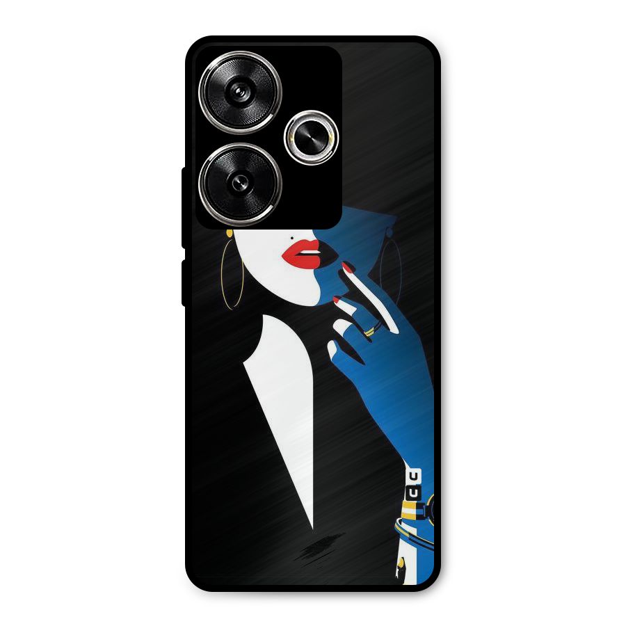Elegant Woman Metal Back Case for Poco F6