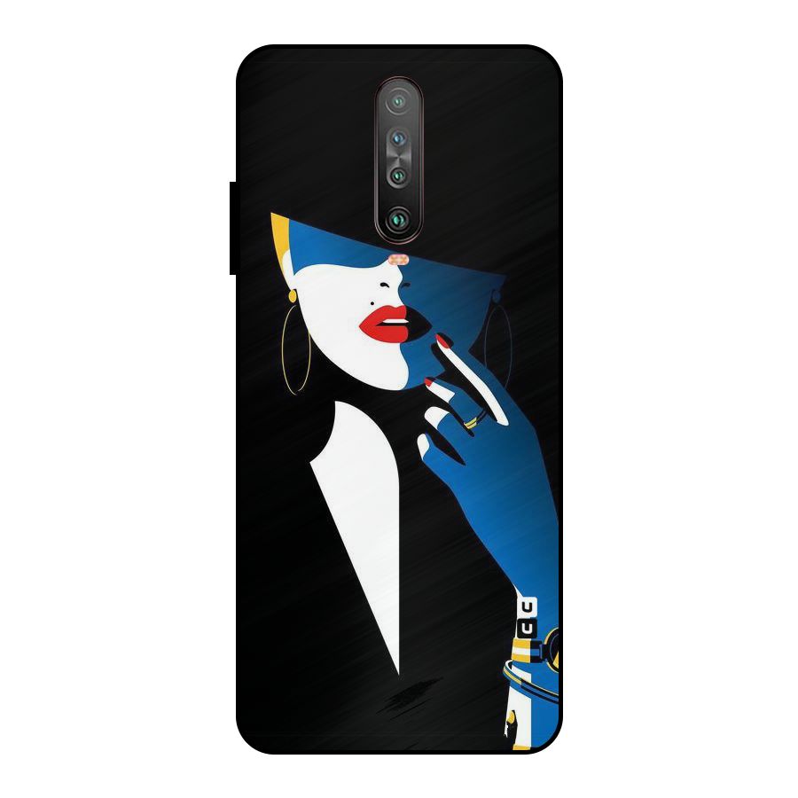 Elegant Woman Metal Back Case for Poco X2