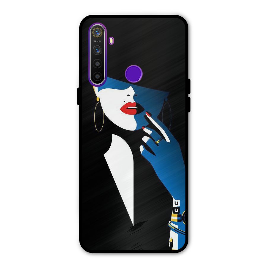 Elegant Woman Metal Back Case for Realme 5i