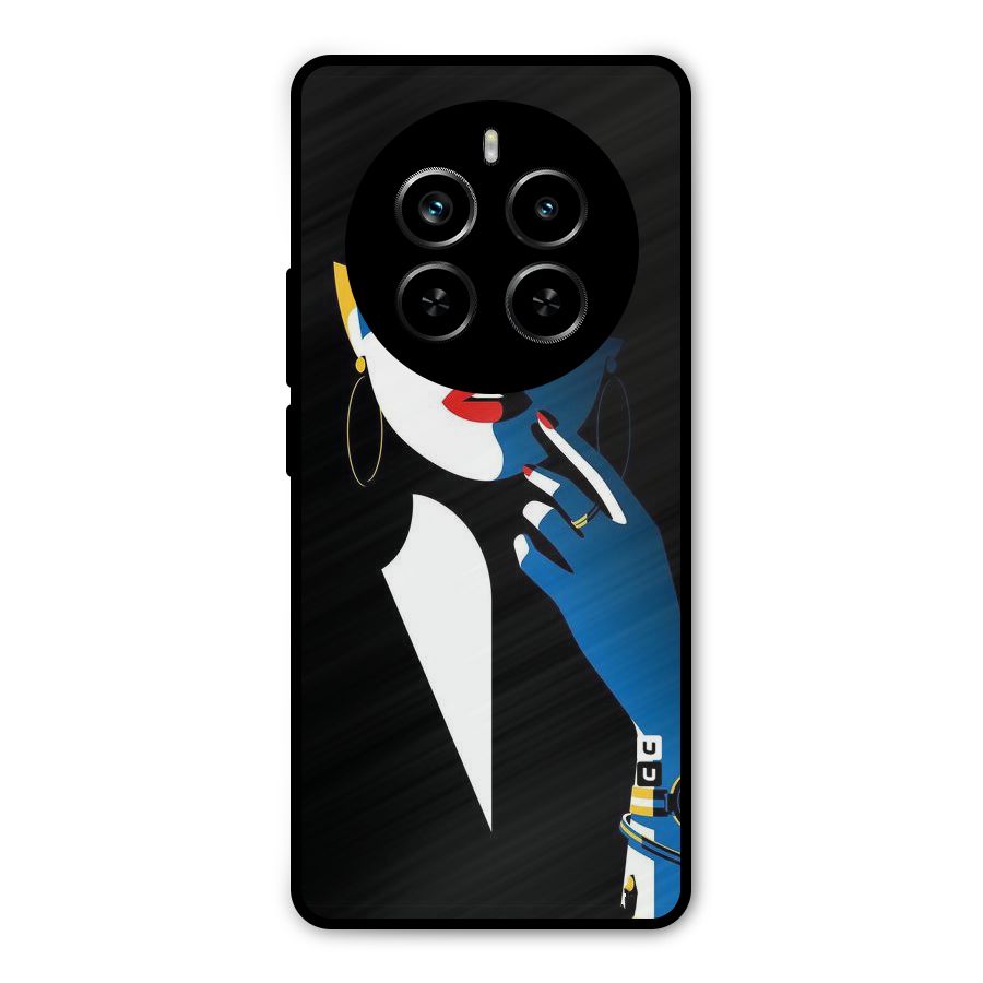 Elegant Woman Metal Back Case for Realme P1 Pro