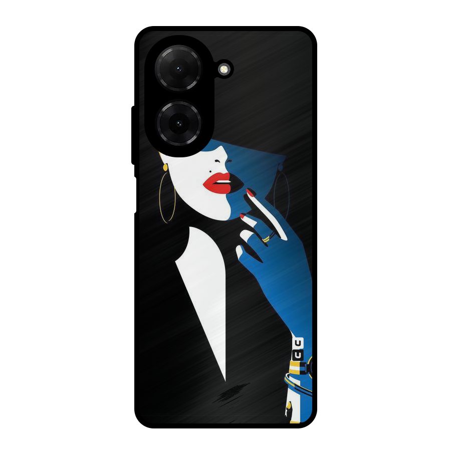 Elegant Woman Metal Back Case for Redmi A5 4G