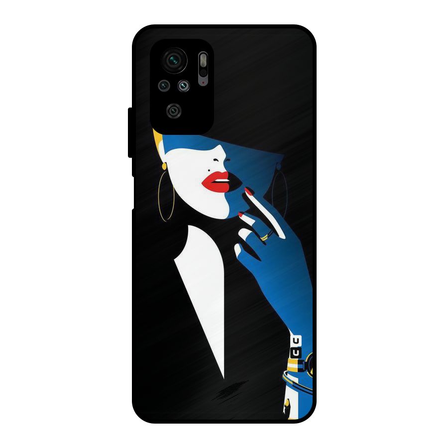 Elegant Woman Metal Back Case for Redmi Note 10S